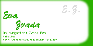 eva zvada business card